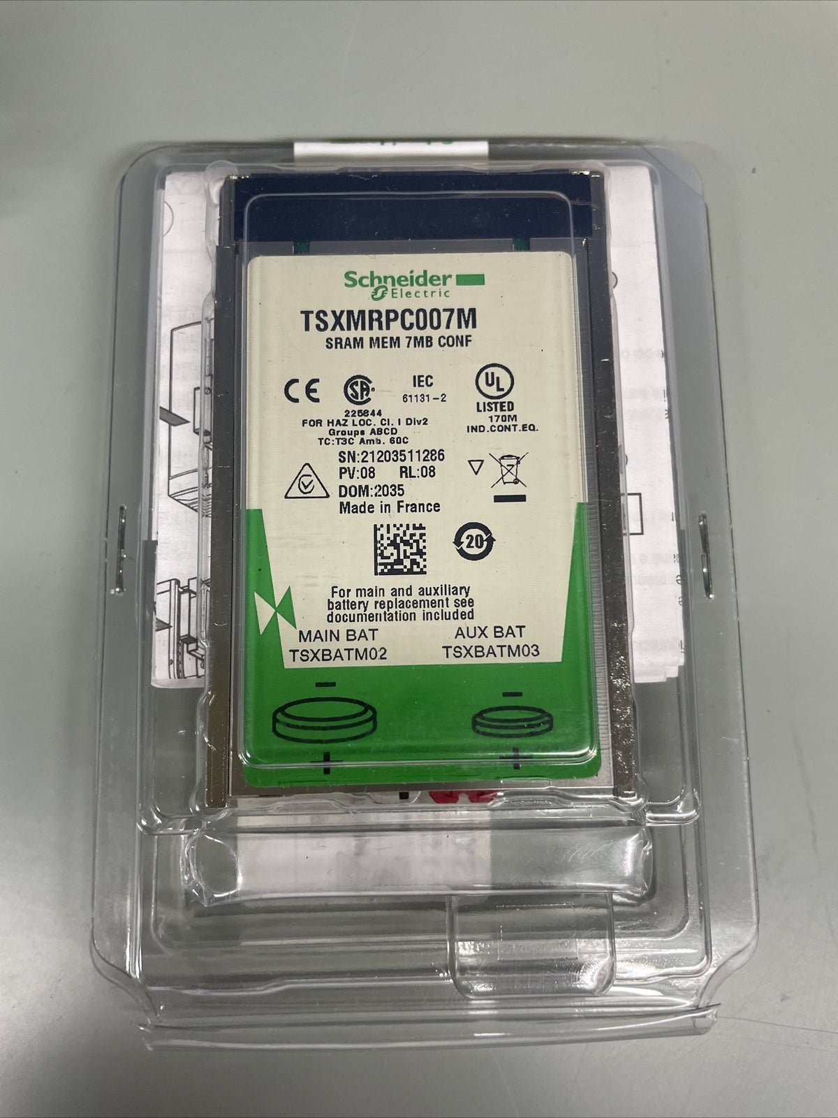 Schneider PLC PCMCIA Memory Card TSXMRPC007M-Surplus